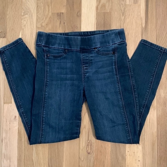 LIVERPOOL Los Angeles Pull-On Skinny Jeggings Dark Wash Denim Women’s 0P - Picture 1 of 16